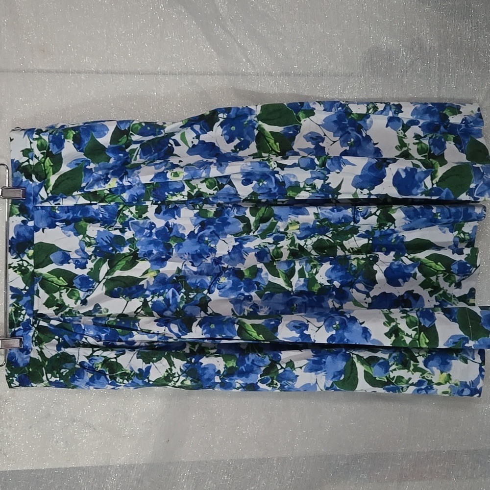 Milly Blue and Green Floral Skirt
